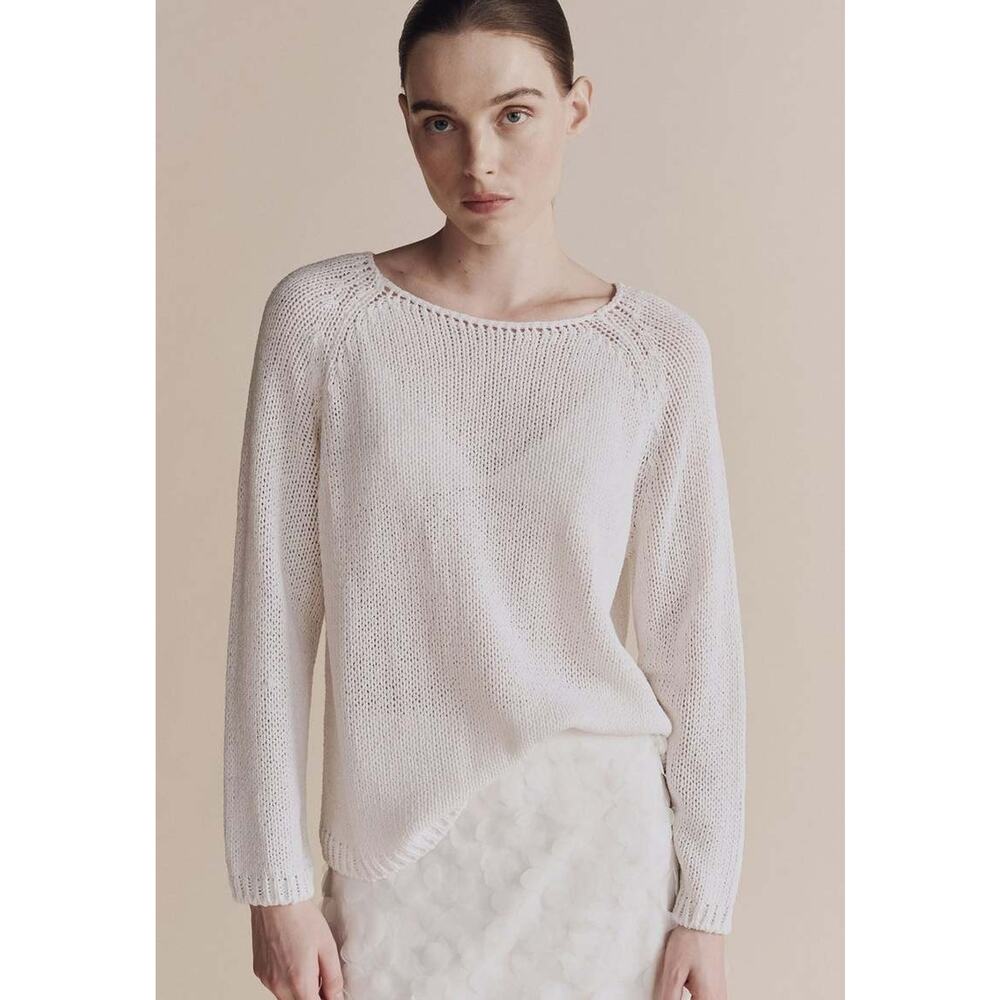 Mijeong Park Boat Neck Sweater White Size XS MSRP: $140 NWT